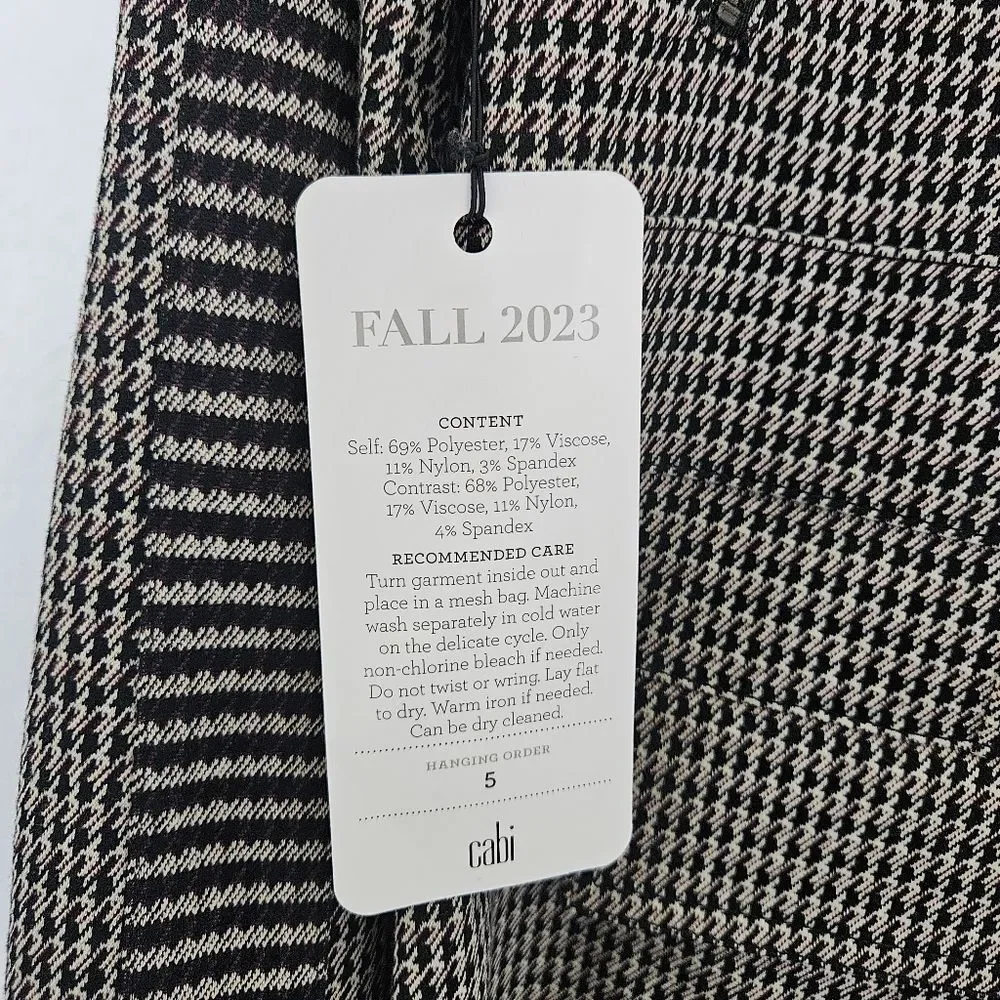 NWT Cabi | The Baron Jacket Houndstooth Brown Black Dark Academia, Womens Large - Picture 11 of 11